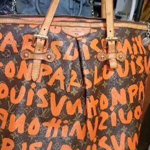 Louis Vuitton Orange and Brown Tote